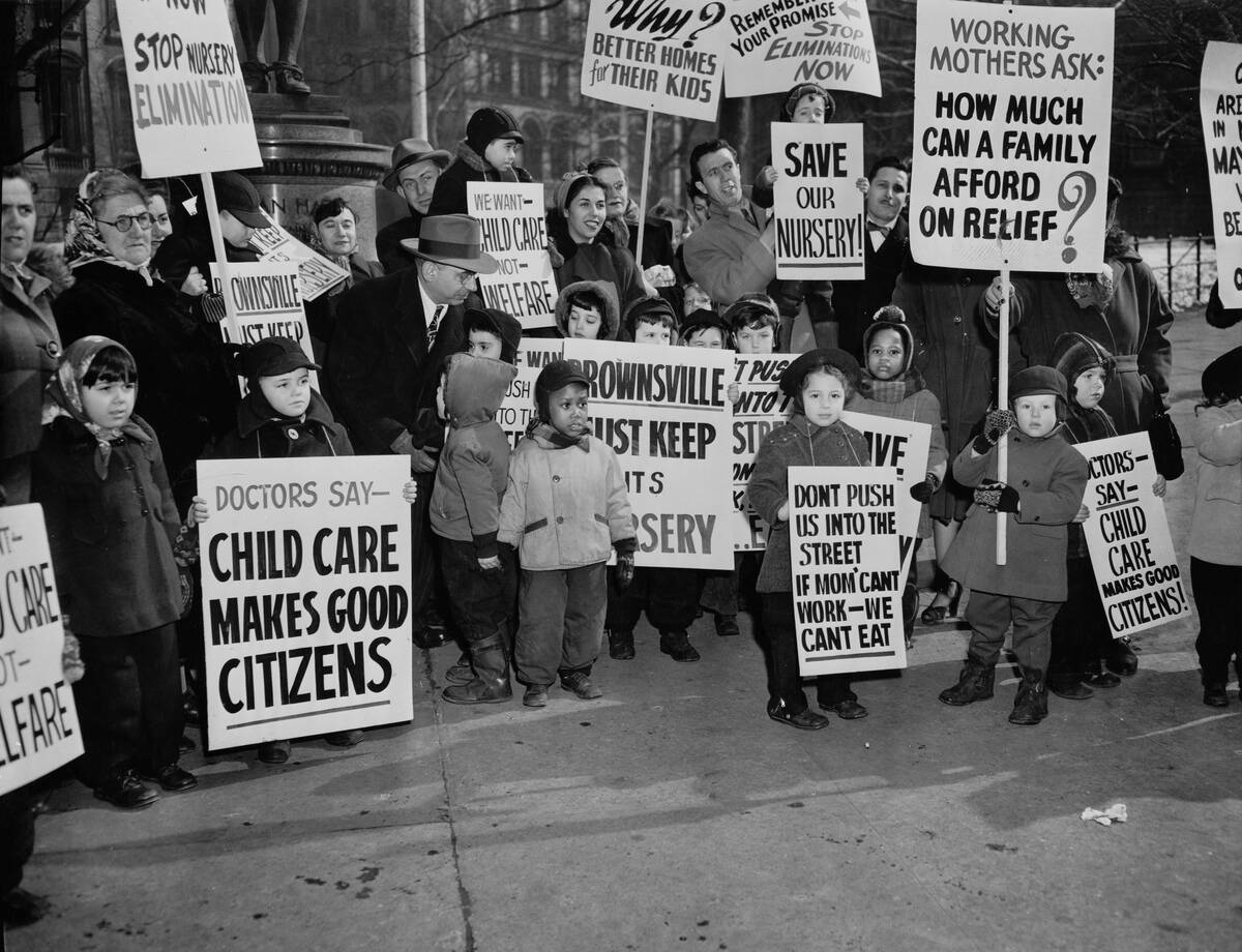 Protest Against Closing of Child Care Center