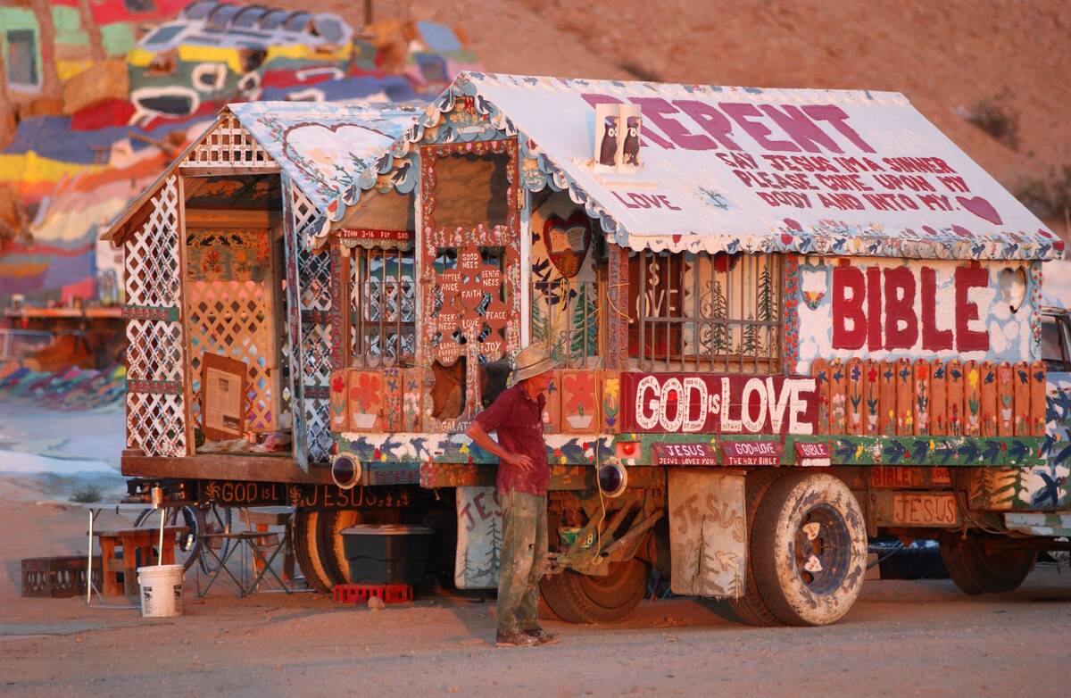 Salvation Mountain Declared National Folk Art Shrine