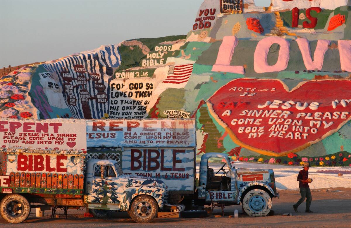 Salvation Mountain Declared National Folk Art Shrine