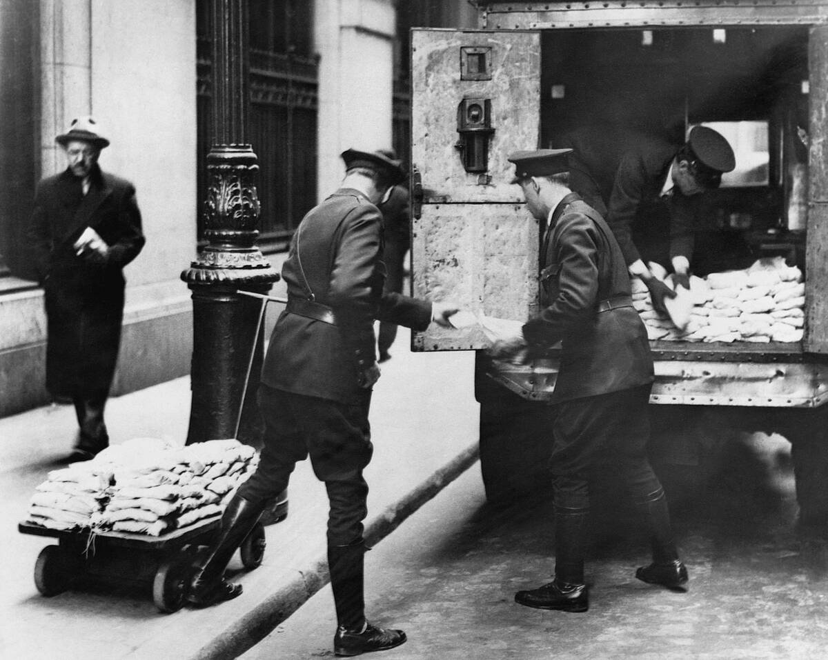 Security Guards Unloading Gold Coins