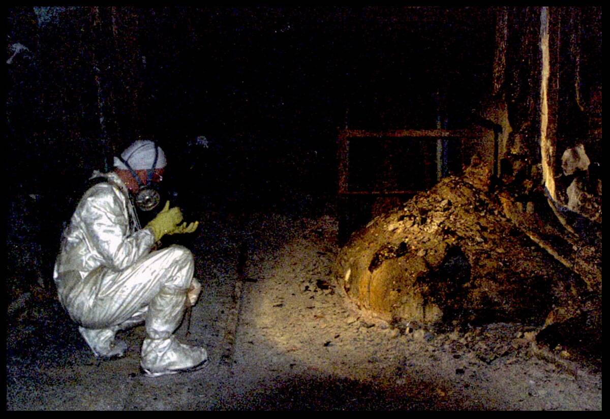 The Elephants Foot of the Chernobyl disaster.