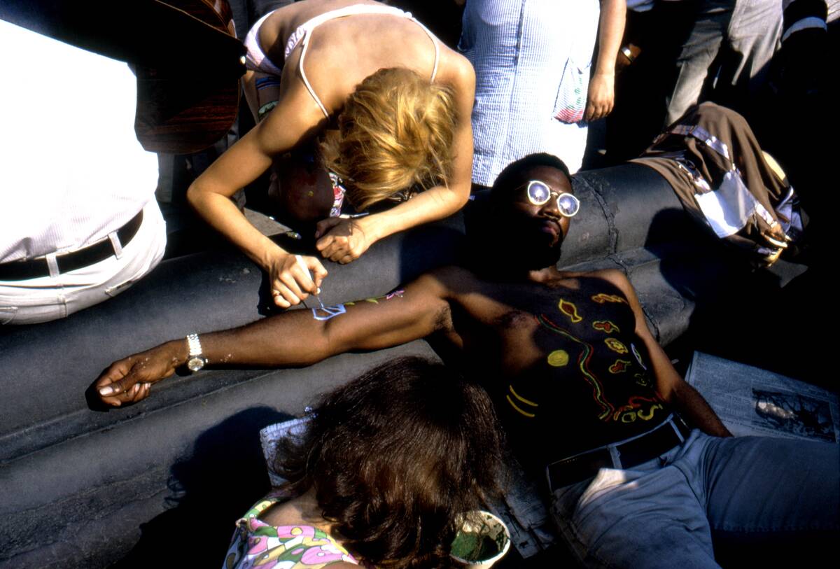 Young Hippie Has His Body Painted in New York City in 1967