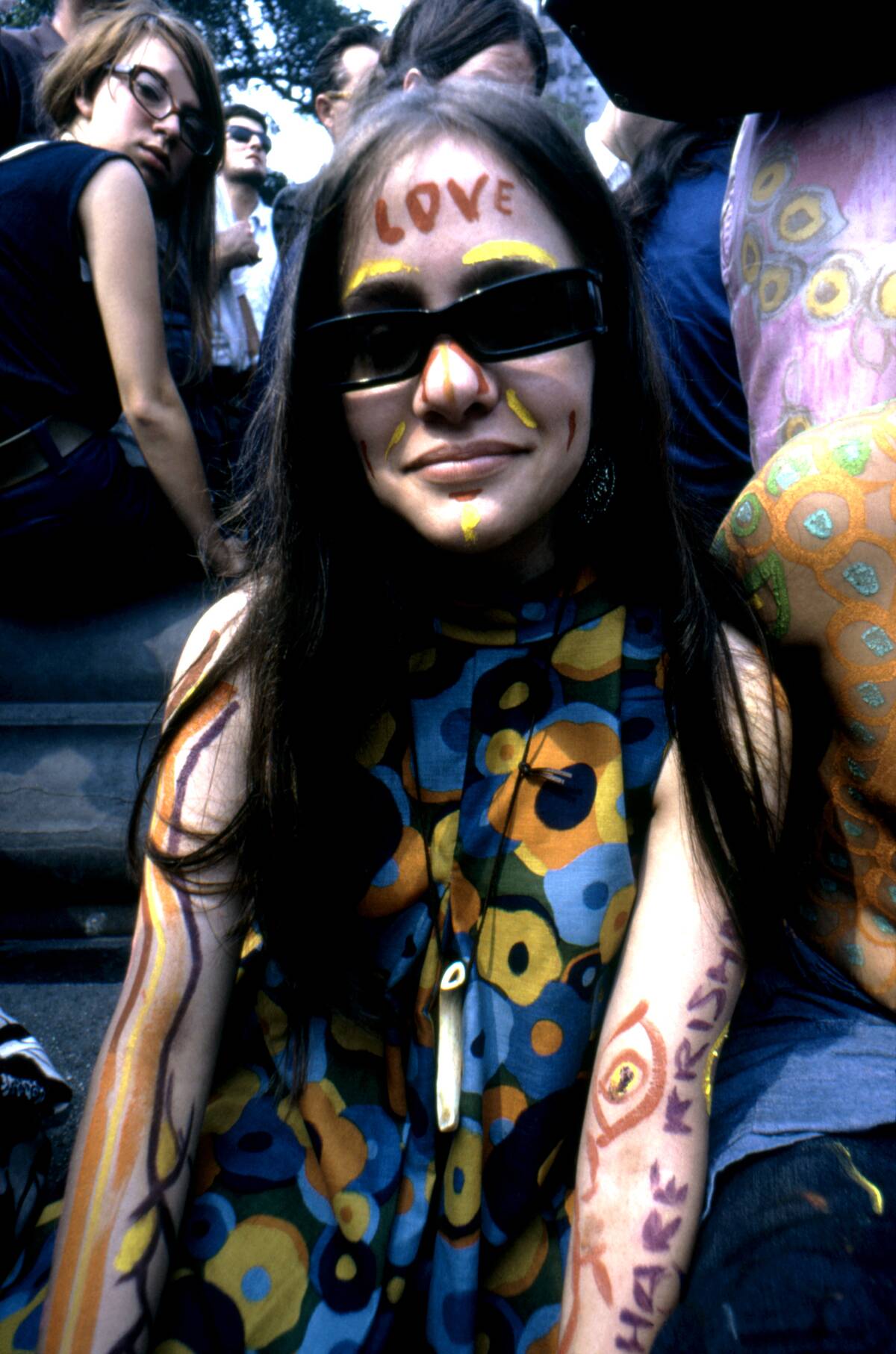 Young Hippie With Body Painted in New York City in 1967