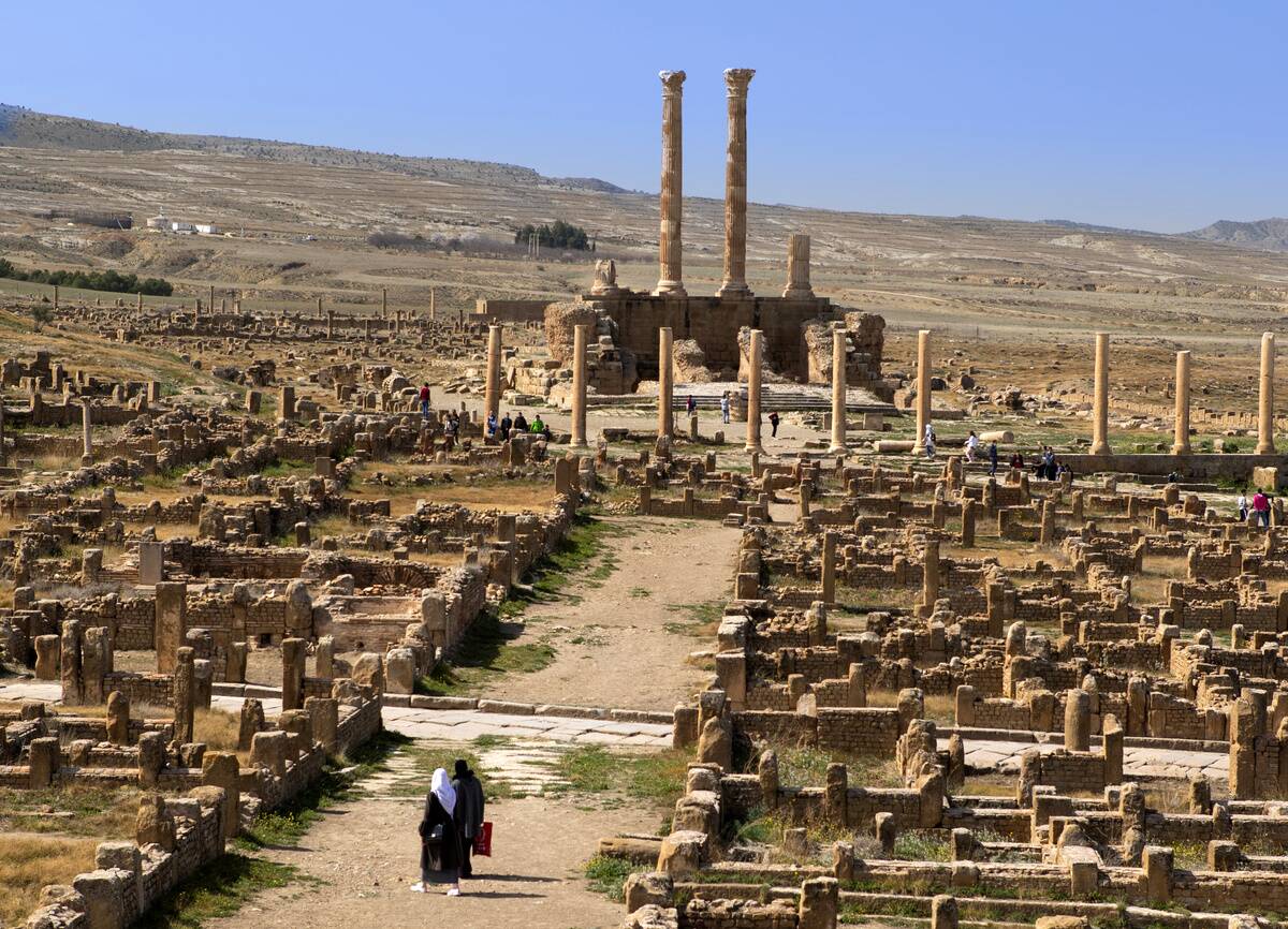 Algeria, Timgad City, Roman ruins of Timgad, UNESCO, (W.H.), The Capitol
