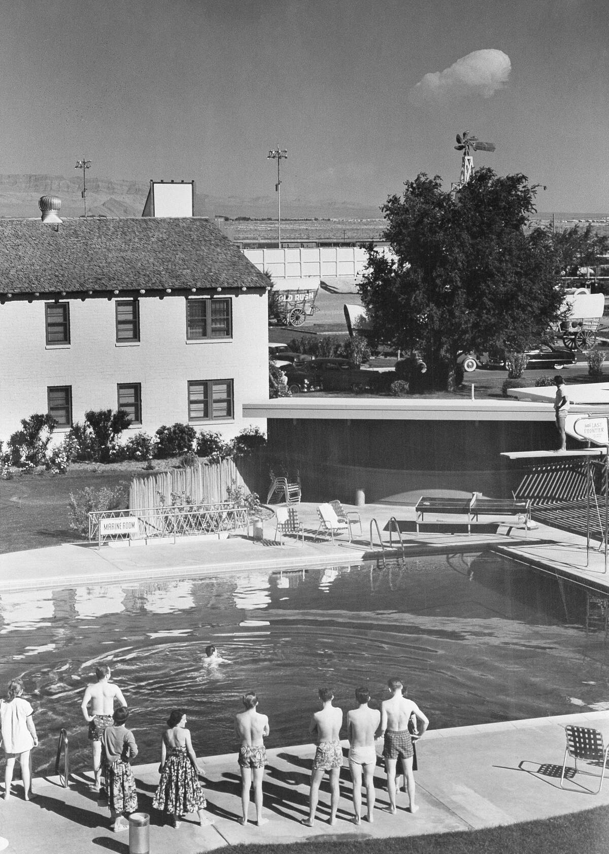 Bathers Watching Atomic Detonation