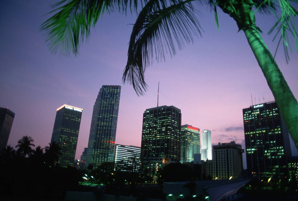 Evening View of Downtown Miami