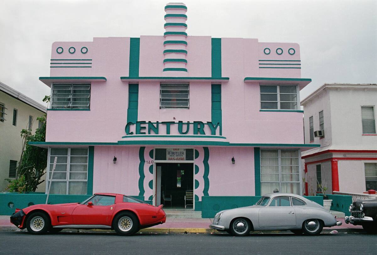 Exterior View of Typical Art Deco Hotel