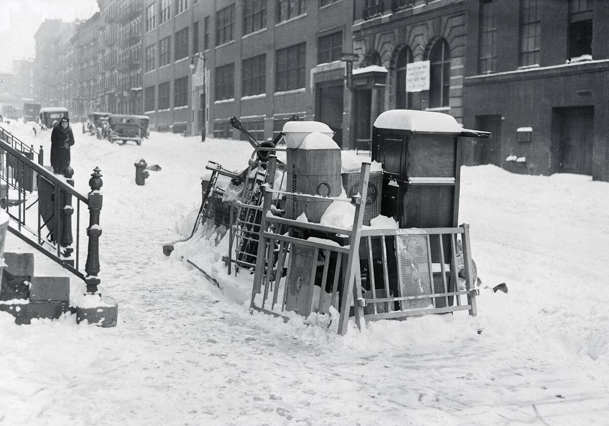 Household Goods Piled in Street