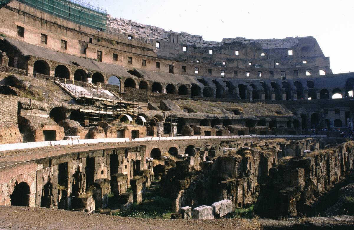 Interior View of The Colosseum In Rome