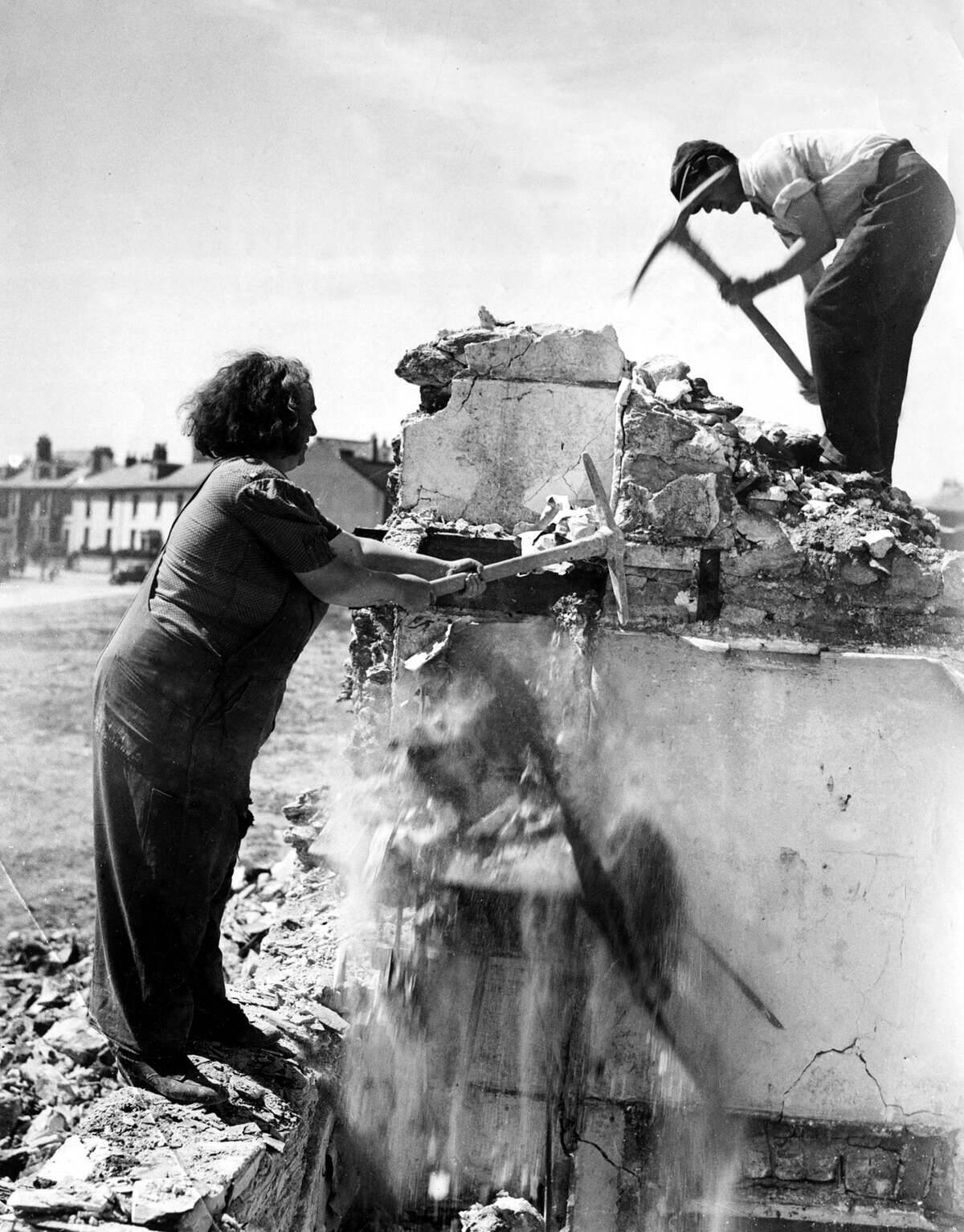 Plymouth's squad of professional women navvies hard at work