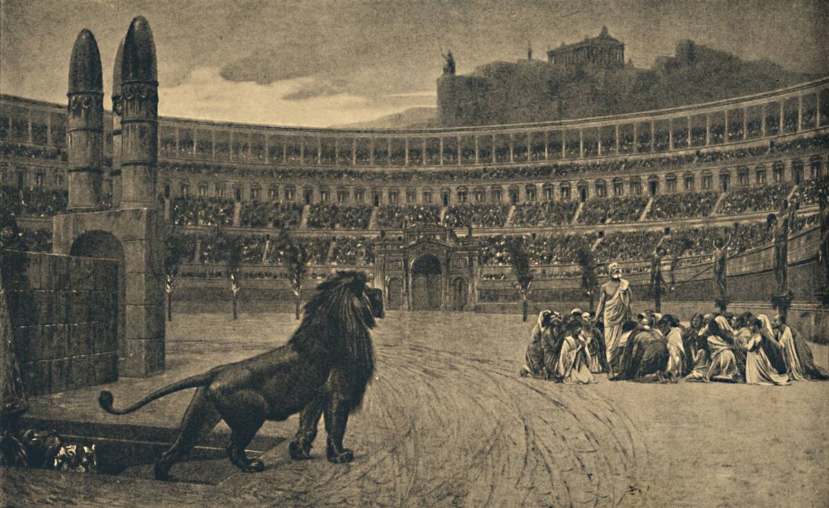 Roma - Circus Maximus - Last Prayer Of The Christians Thrown To The Wild Animals 1910