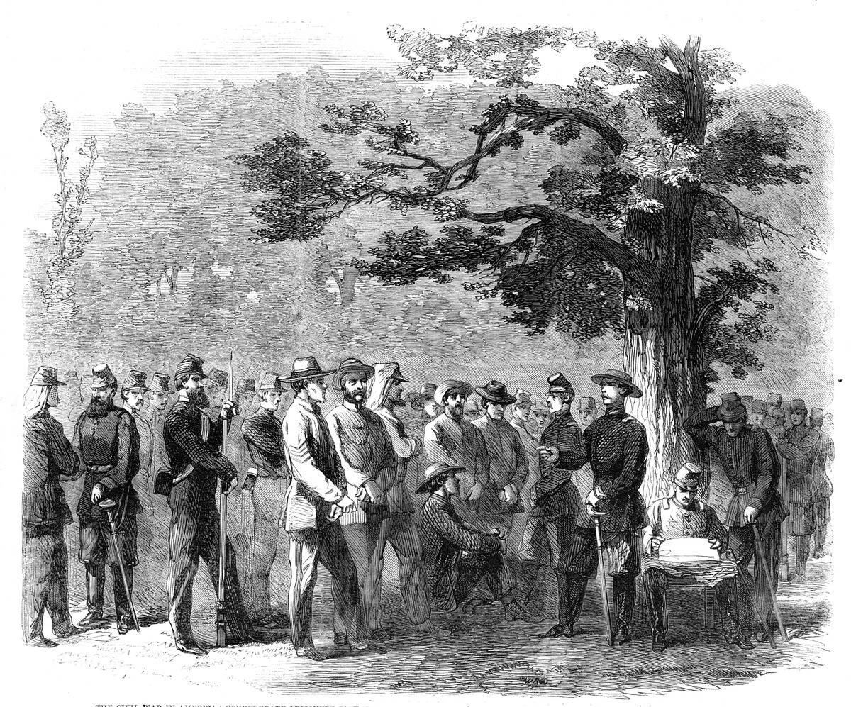 The Civil War In America: Confederate Prisoners Capture By United States Pickets Between...
