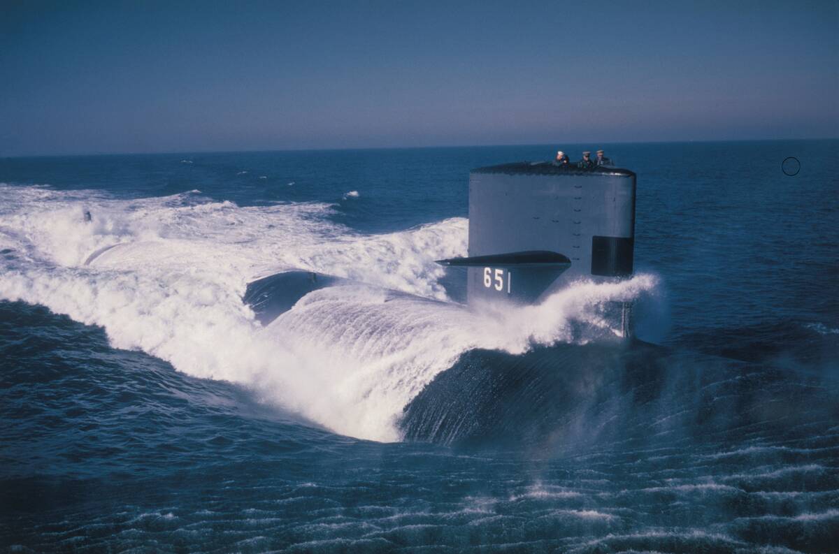 USS Queenfish Nuclear Submarine Surfacing