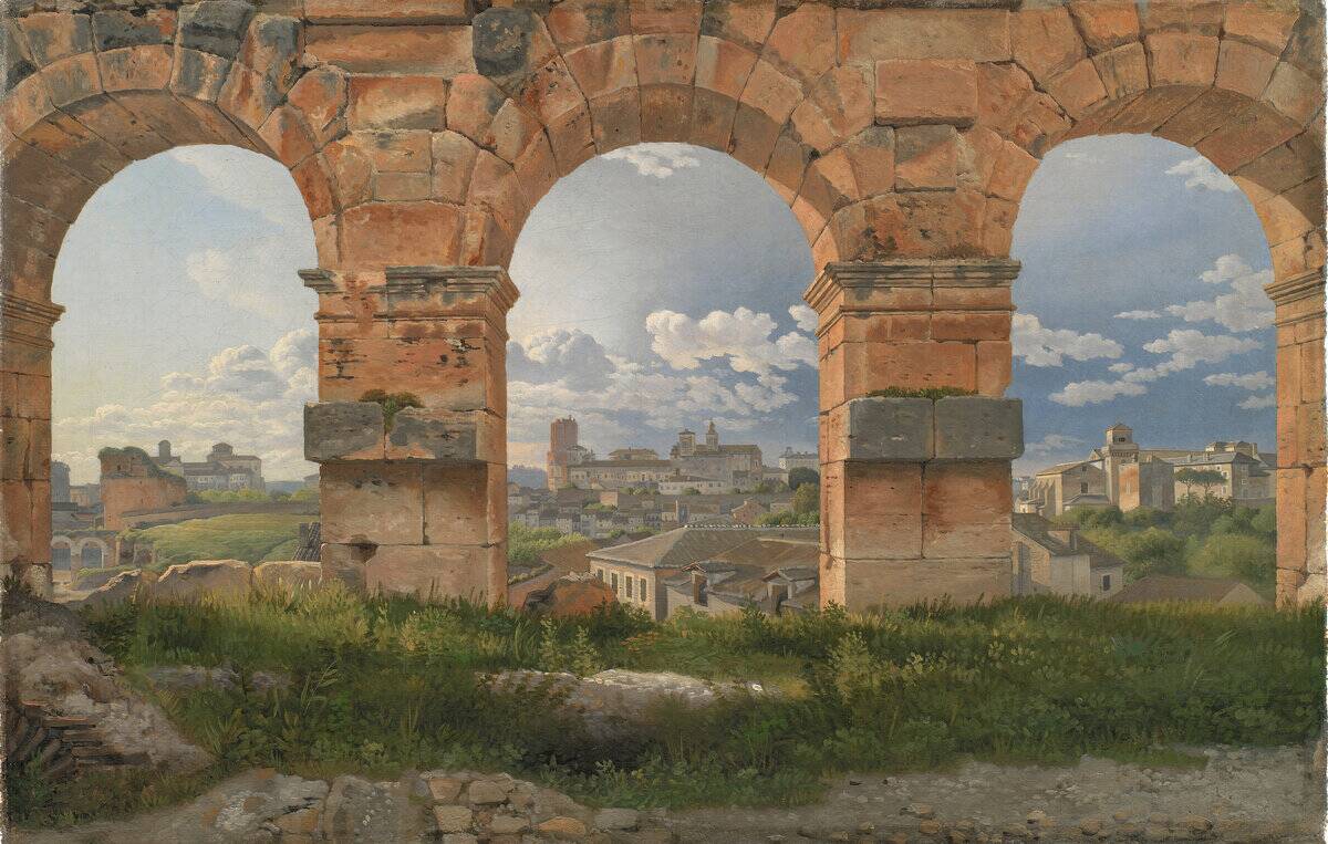 View Through Three Of The Northwestern Arches Of The Third Storey Of The Colosseum
