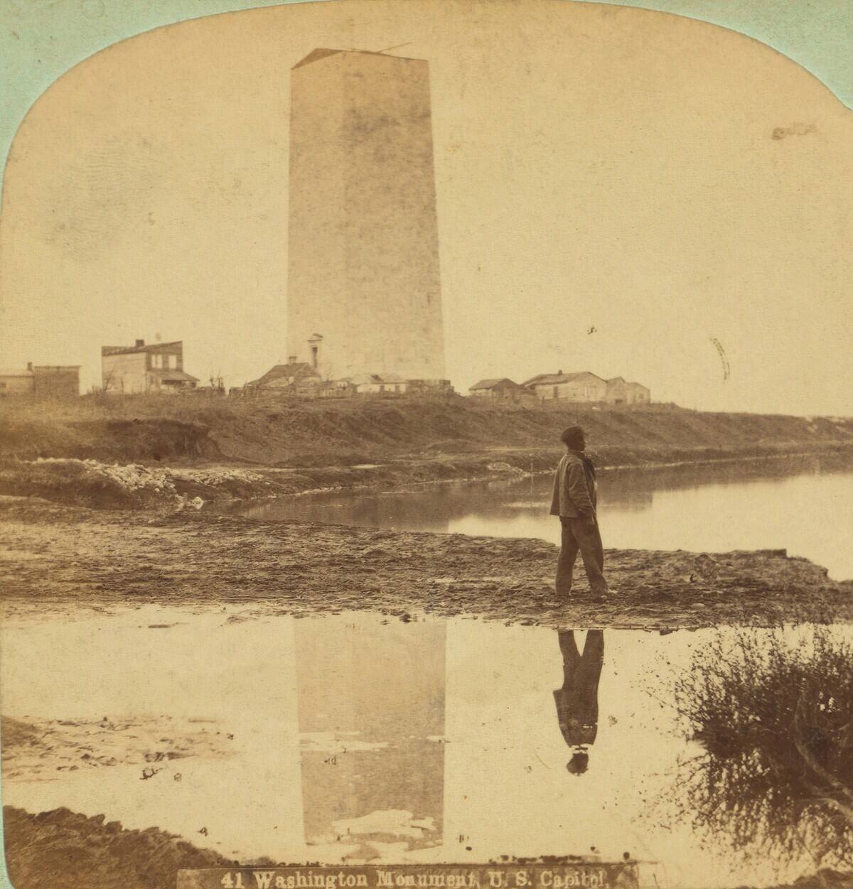 Washington Monument, U. S. Capitol., Bierstadt, Charles (1819-1903), Mills, Robert (1781-1855), 1865, Washington (D.C.)