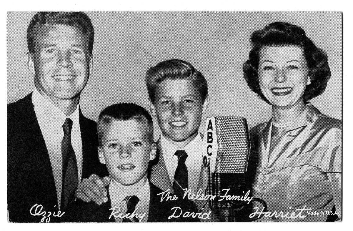 1952 Nelson Family publicity postcard