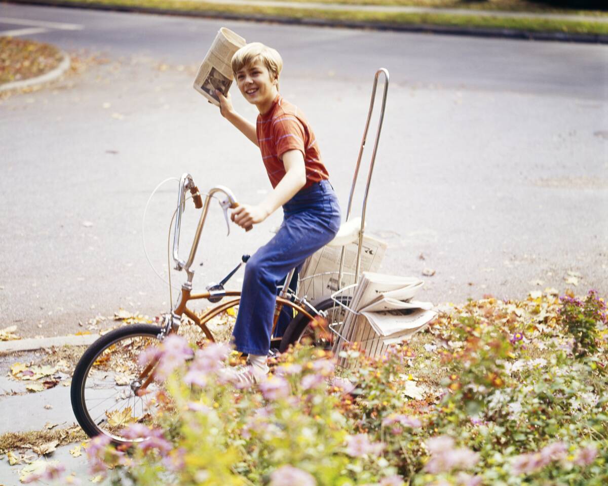 1970s Newspaper Delivery Boy
