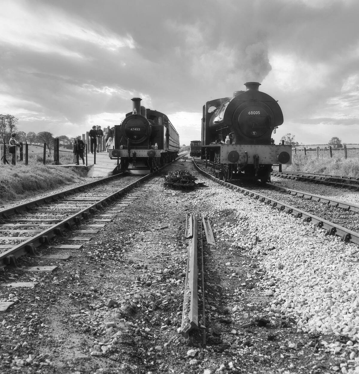 68005 Is not an ex-BR engine, rather a standard Austerity, built by Robert Stephenson & Hawthorn (7169) in 1945