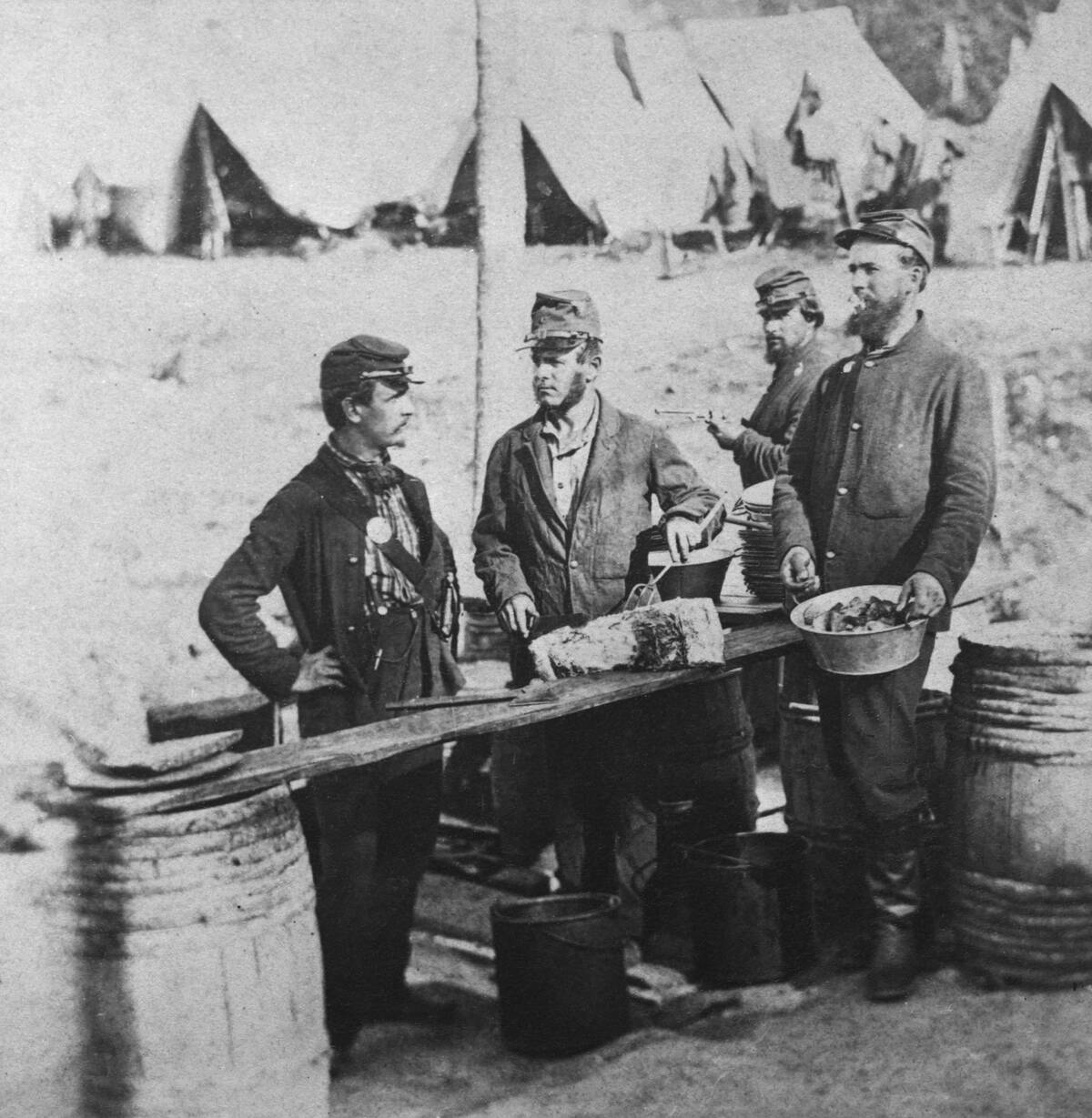 American Civil War - Union Army Camp Scene