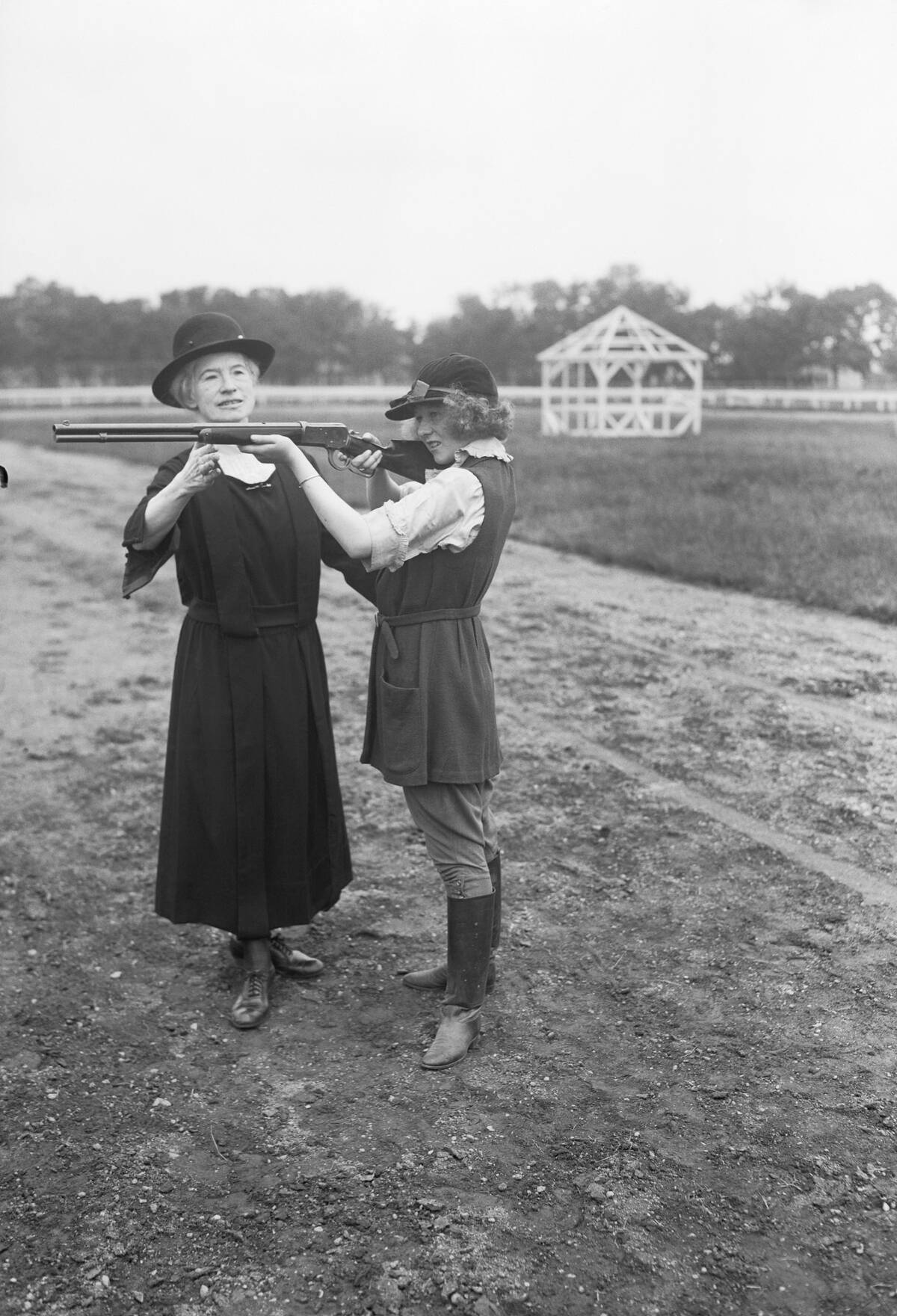 Annie Oakley Instructing Dorothy Stone