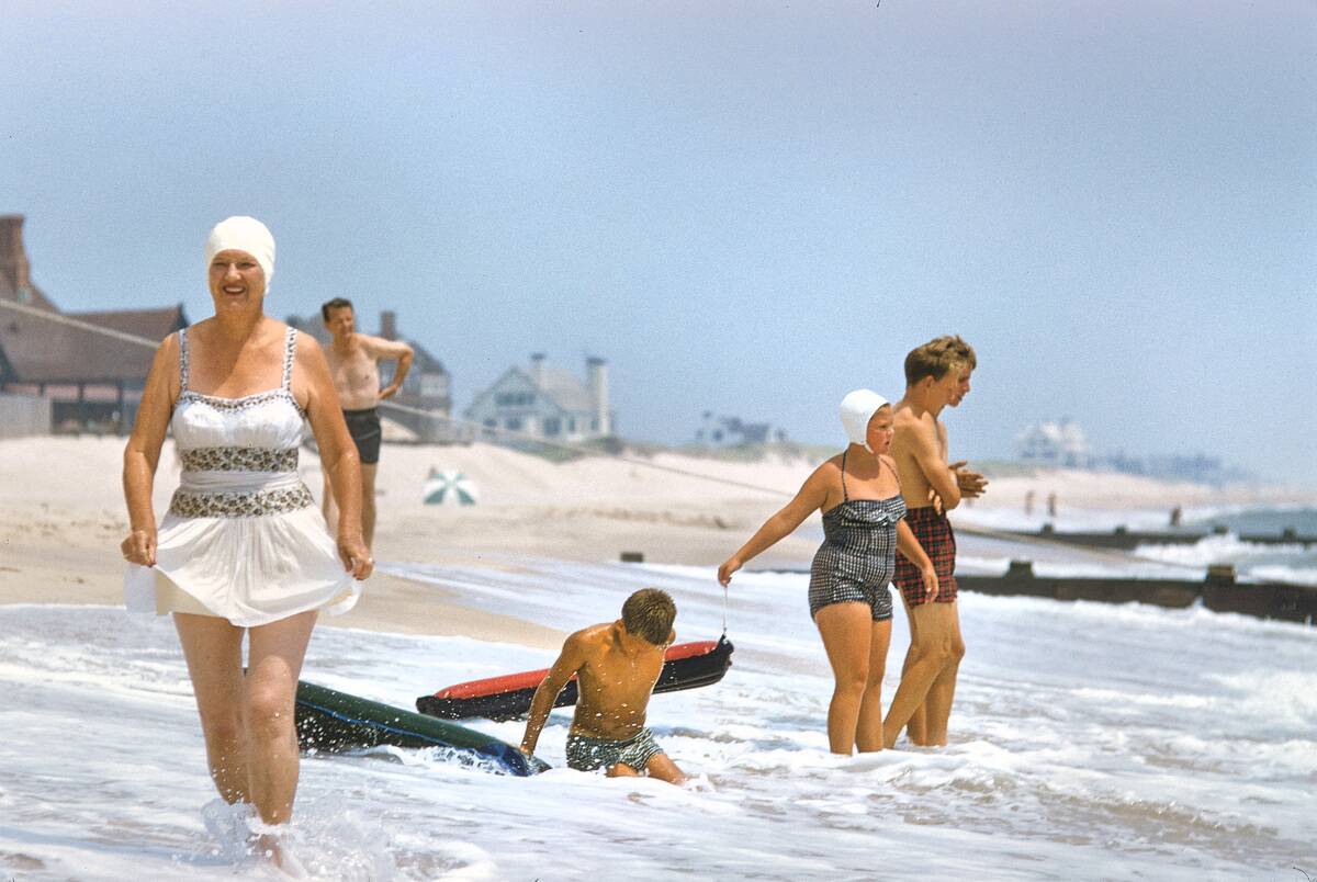 Beach Scene, Southampton, New York, USA, Toni Frissell Collection, August 1956