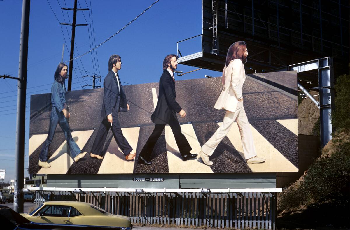Beatles Abbey Road Billborad on Sunset Strip