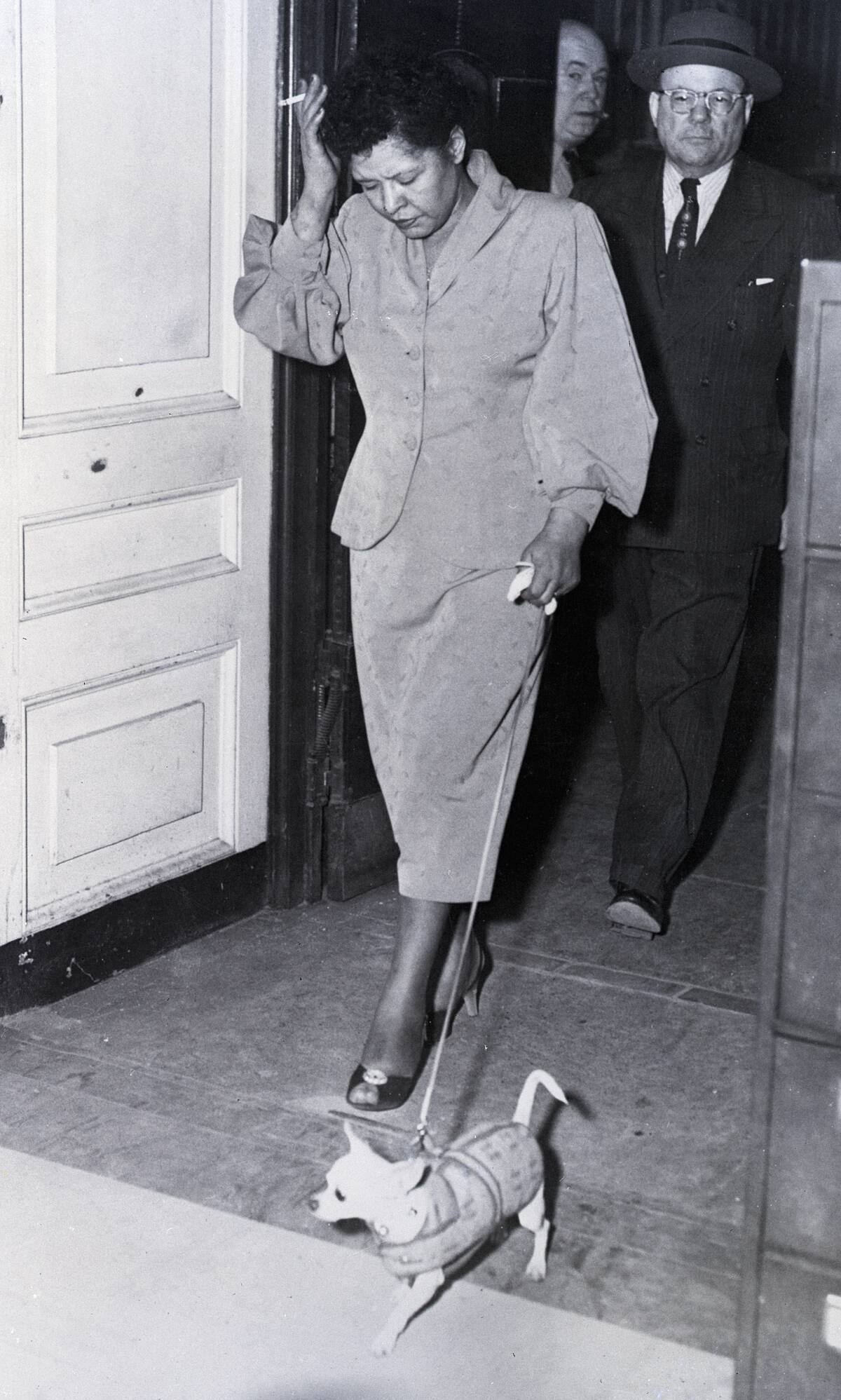 Billie Holiday Leaving Police Station