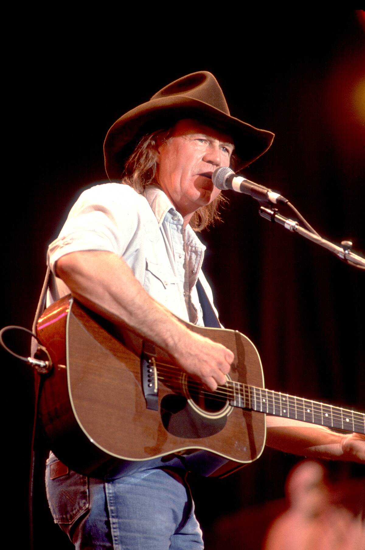 Billy Joe Shaver On Stage At Farm Aid