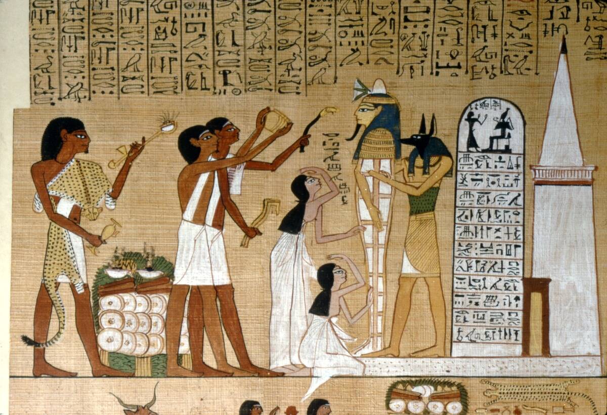 Ceremony Of Opening The Mouth Of The Mummy Before The Tomb