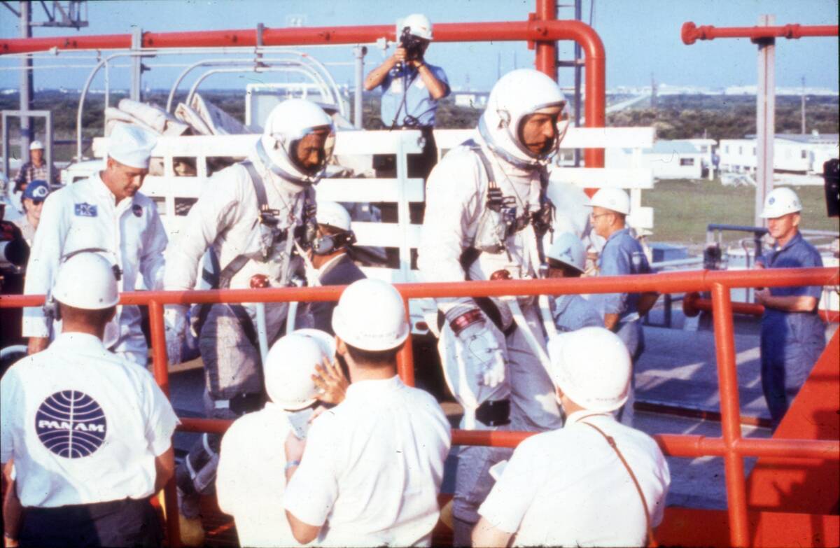Cernan & Stafford Boarding Gemini 9A