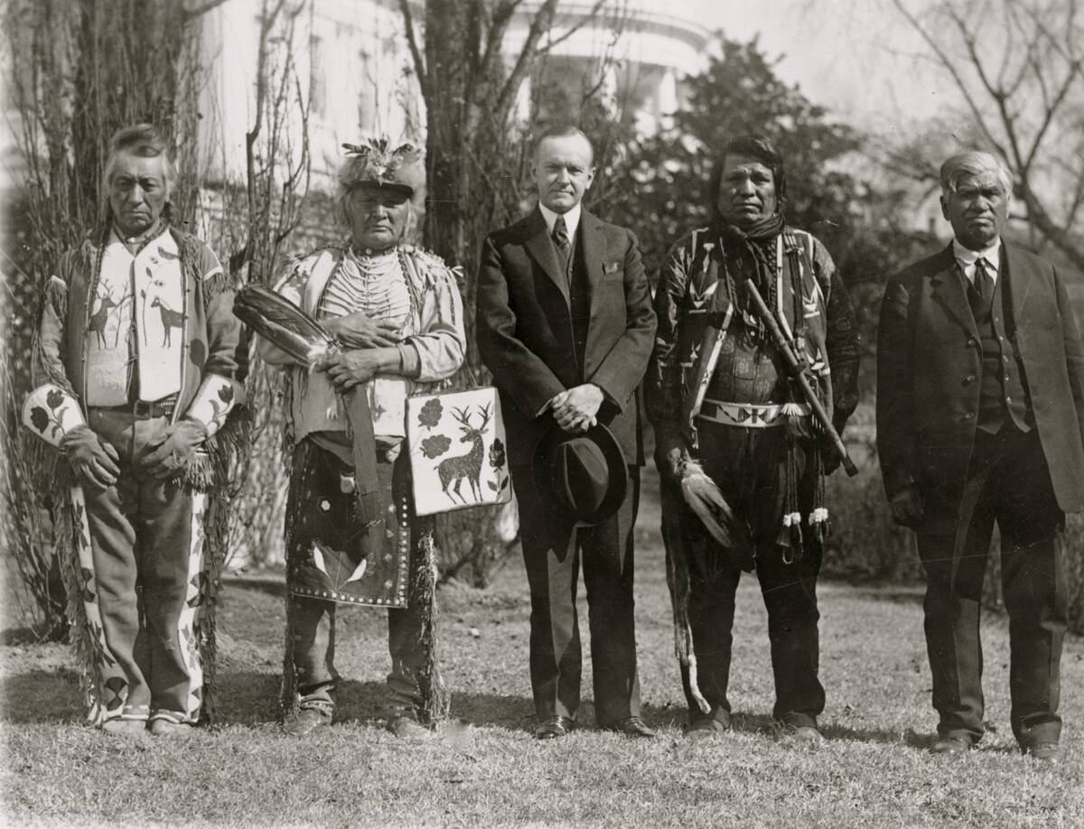 Coolidge With Native Osage