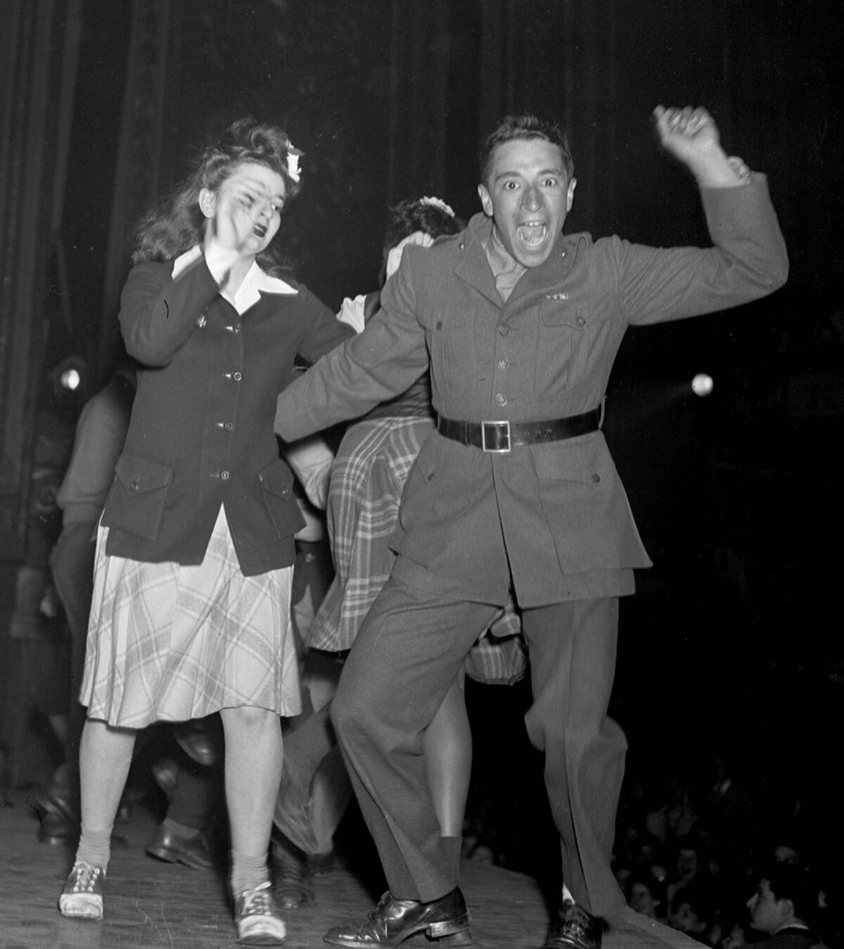 Dancing the Jitterbug to the Harry James Orchestra at the Pa