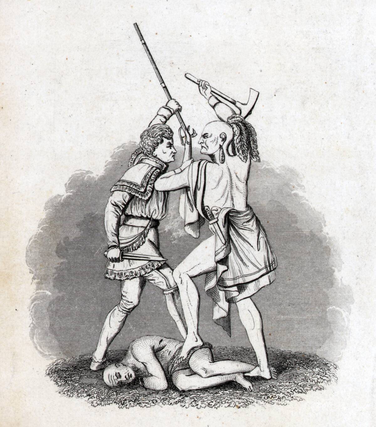 Daniel Boone Fighting W/Native Americans