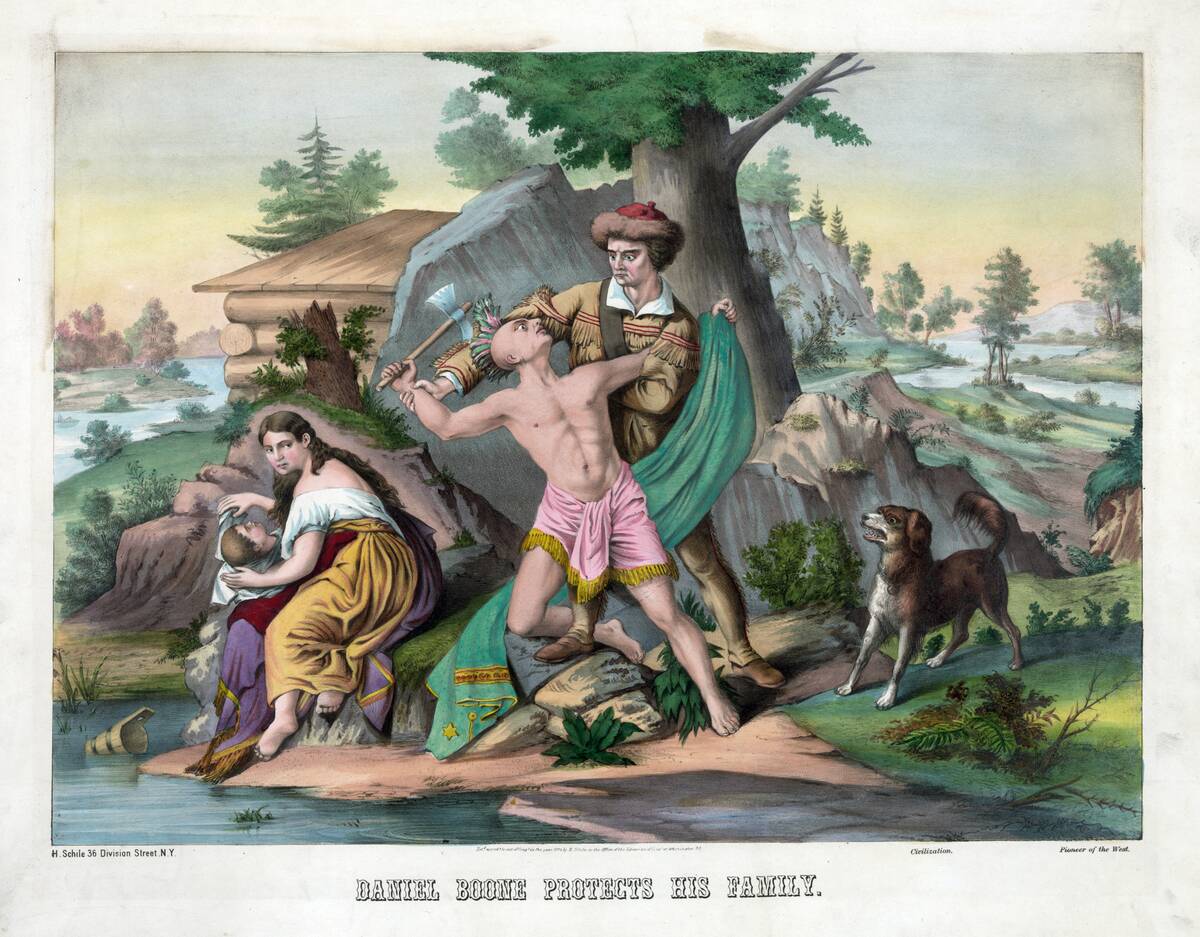 Daniel Boone Protects His Family