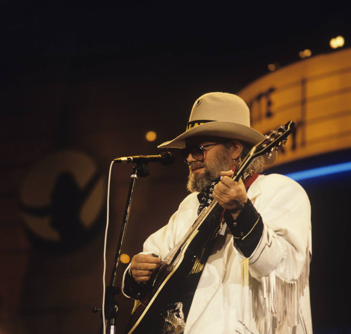 David Allan Coe Performs On Stage