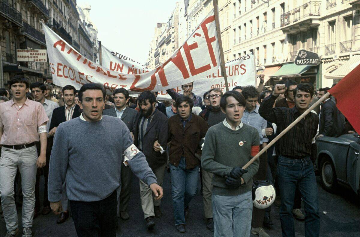 Demonstration In Paris In May 1968