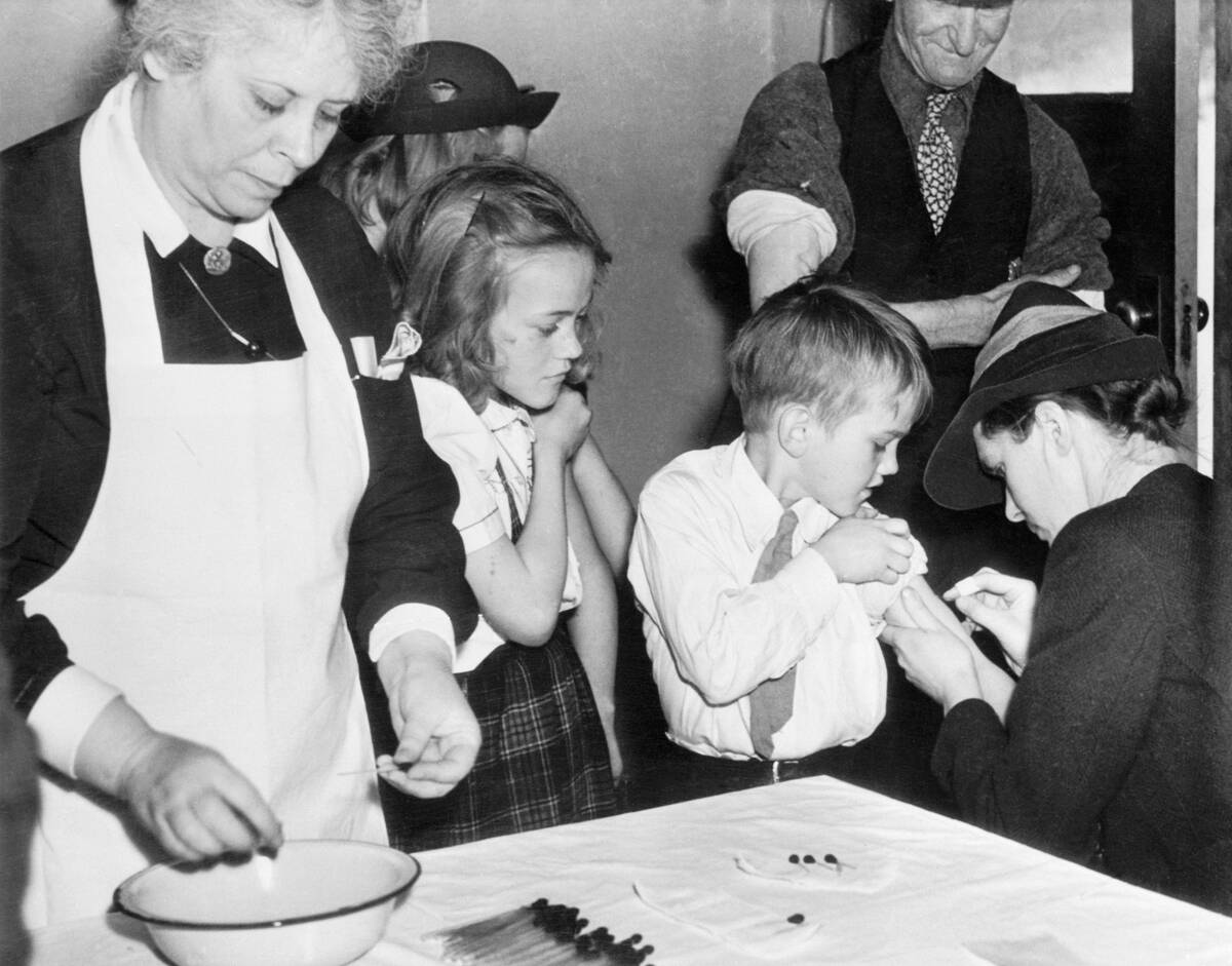 Doctor Vaccinating Children for Smallpox