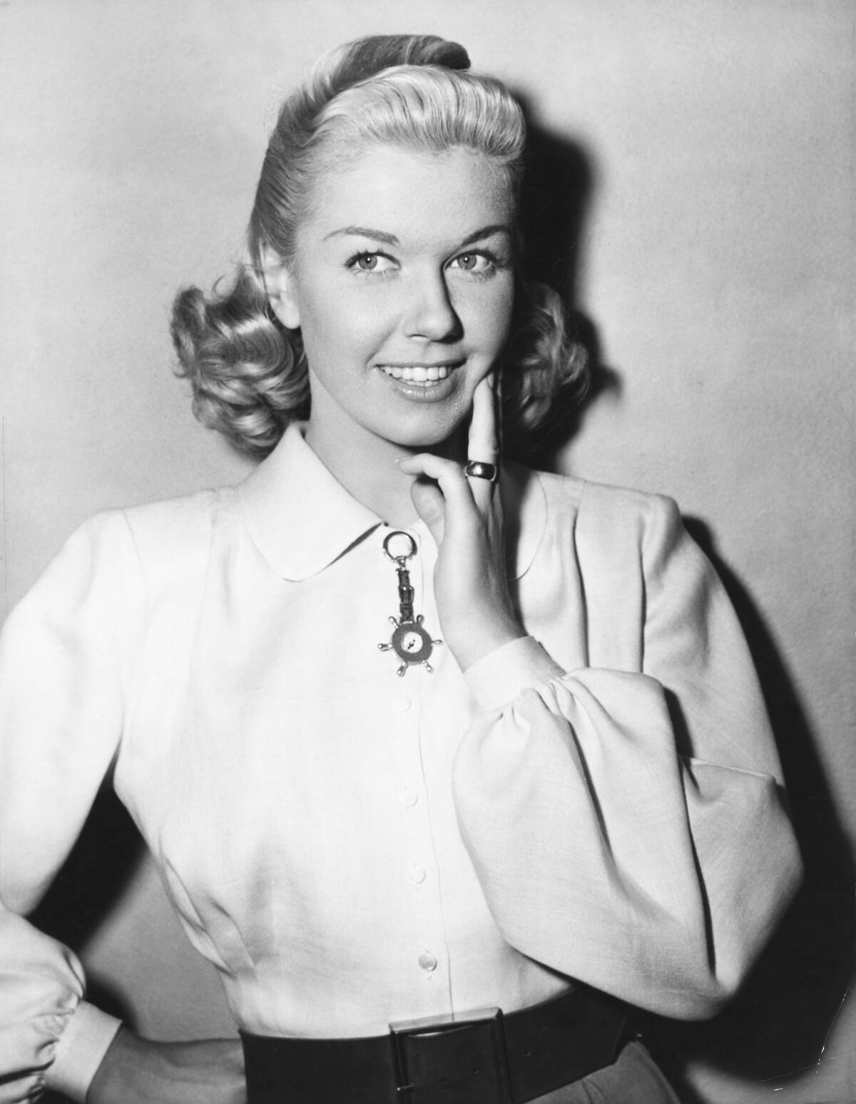 Doris Day Posing with Hand on Chin