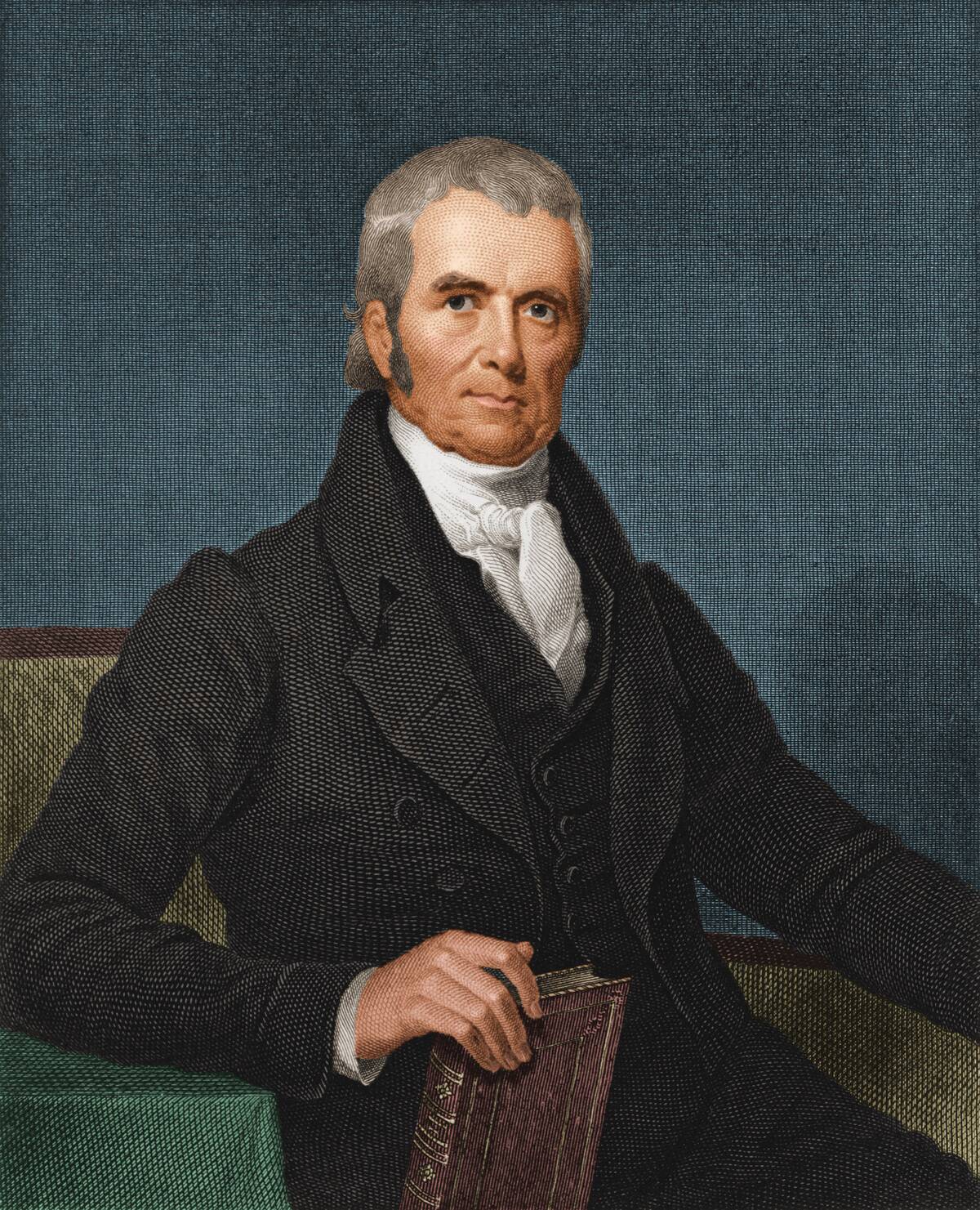 Engraved Portrait Of John Marshall