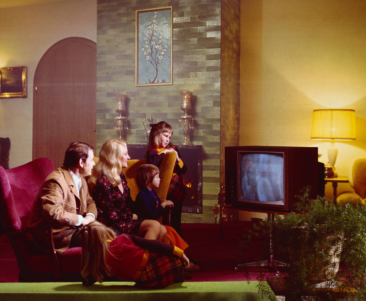 Family in the living room