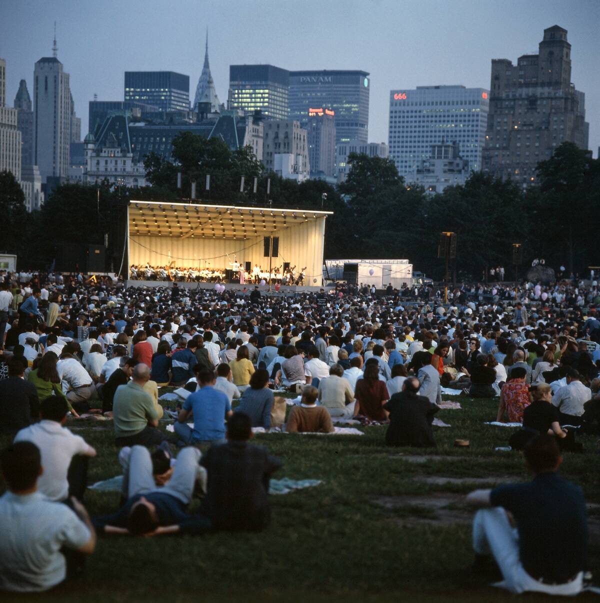 Fans Gather For Barbara Streisand Concert, New York 1967