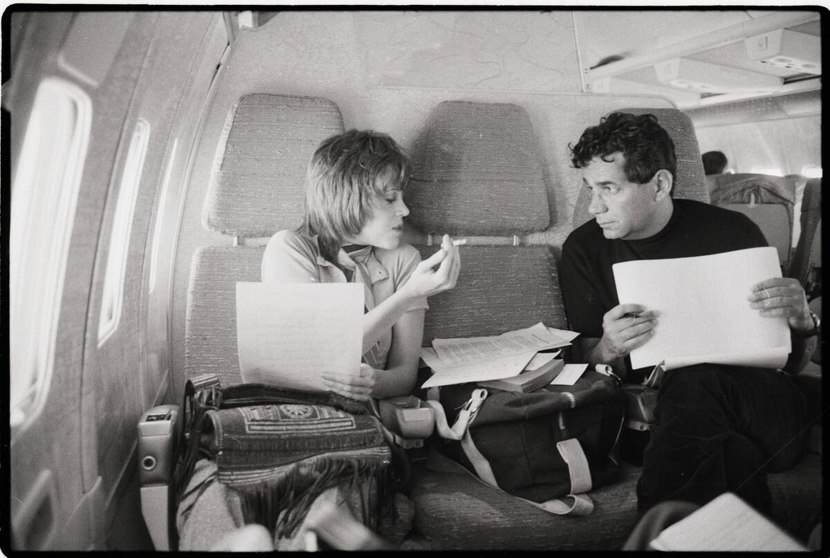 Jane Fonda Smokes with Mark Lane on Plane