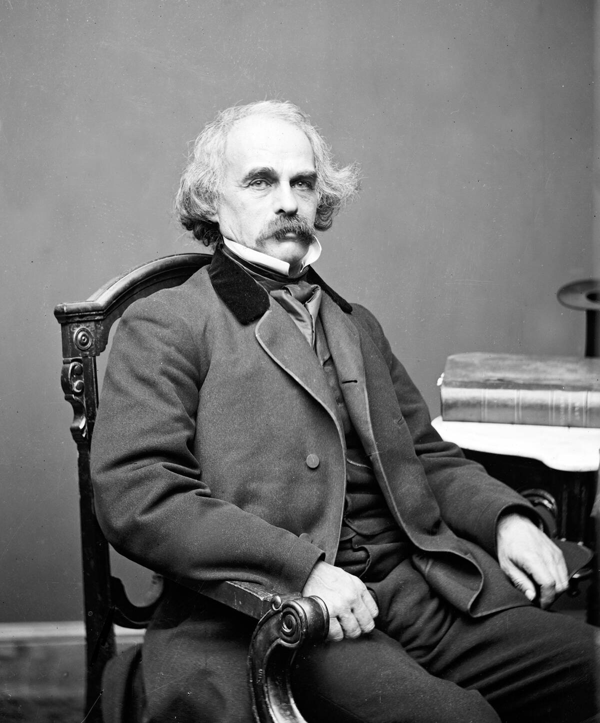 Nathaniel Hawthorne (born Nathaniel Hathorne - 1804-1864) 1880s. American novelist and short story writer.