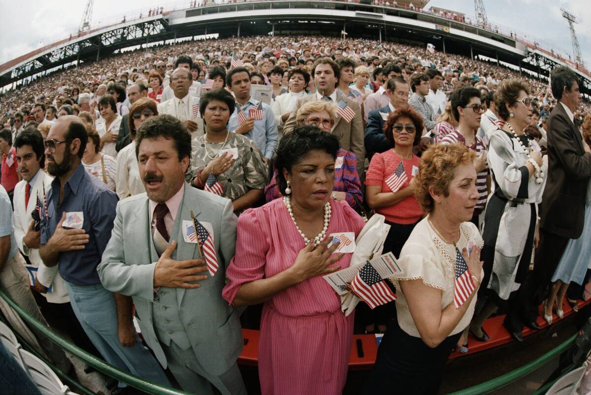 New American Citizens Pledging Allegiance