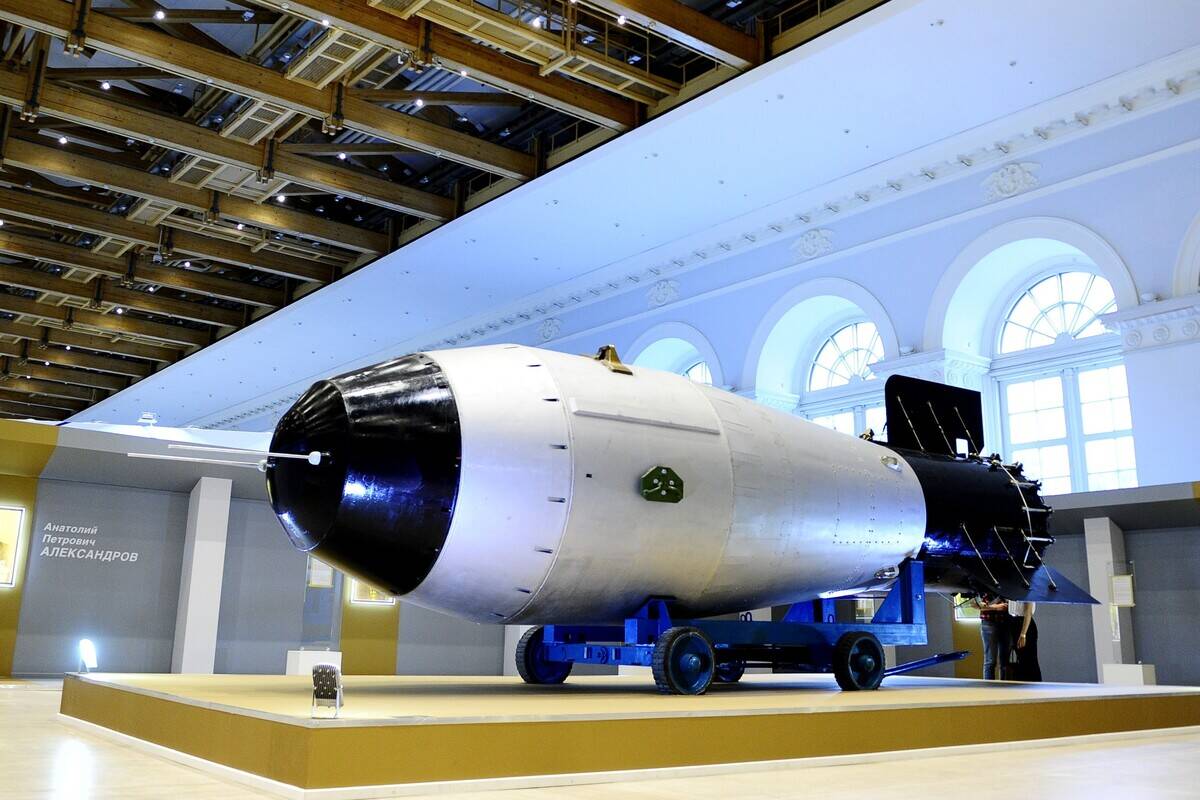 Nuclear industry history exhibition by Rosatom agency at Moscow
