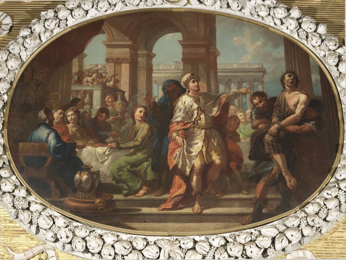 Parable of the Banquet, by Michelangelo Schiavoni, 1752, 18th Century, oil on canvas