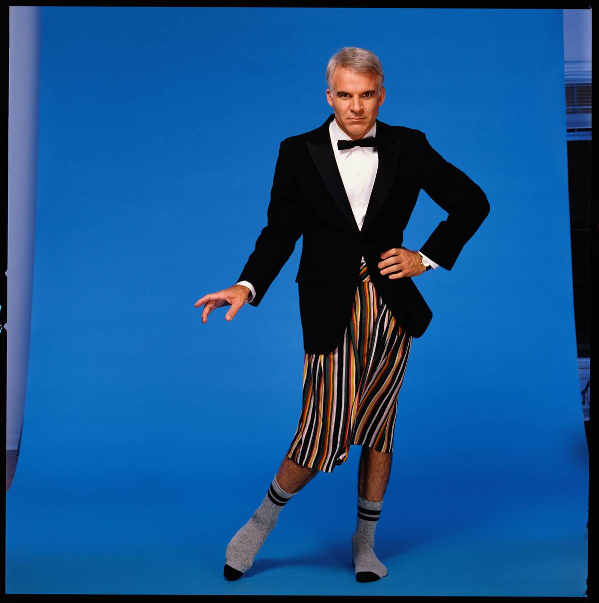 Portrait Of Steve Martin In Suit Jacket And Silly Pants