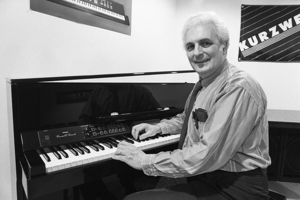 Robert Moog With Synthesizer