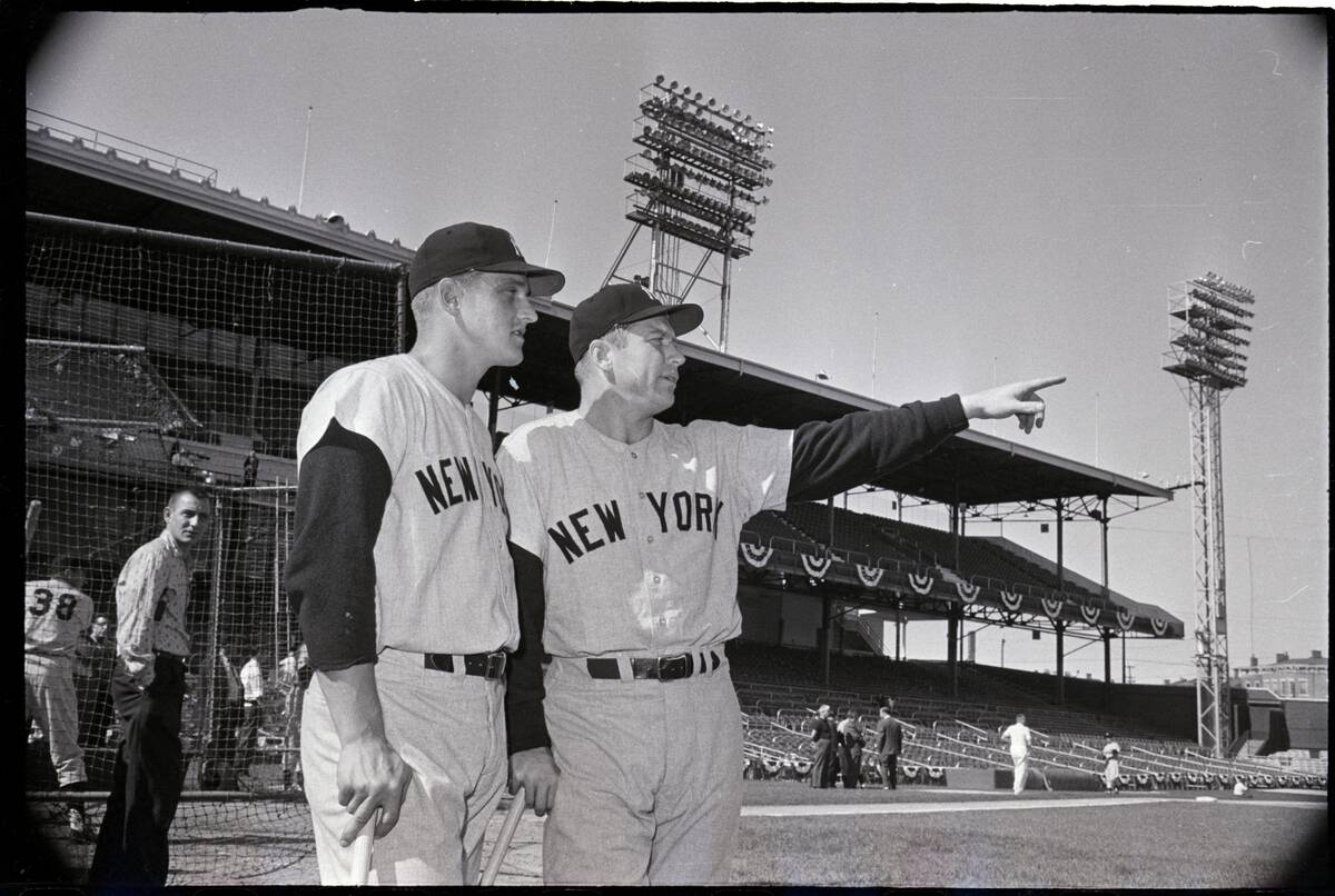 Roger Maris And Mickey Mantle On Field