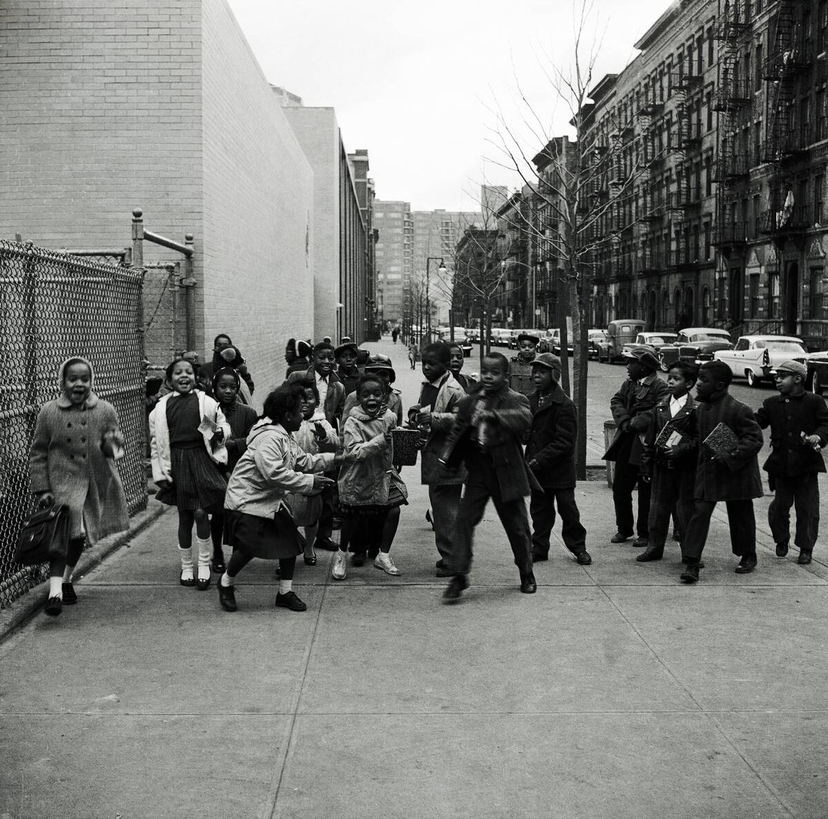 Schoolchildren Playing on A Harlem Street